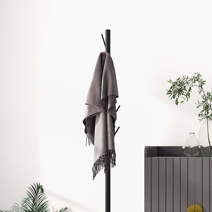 1700mm Hallway Metal Coat Stand with Umbrella Stand Base-Black - 