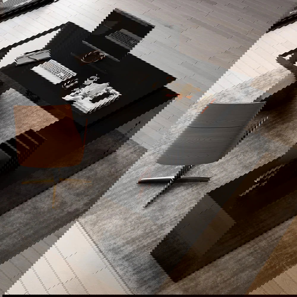 1800mm Black L-Shape Executive Desk Modern Drawers & Cabinet Large Desk Right Hand - 