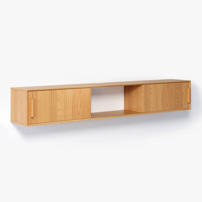 1800mm Floating Wood Fluted TV Stand with Storage - Approved By Design