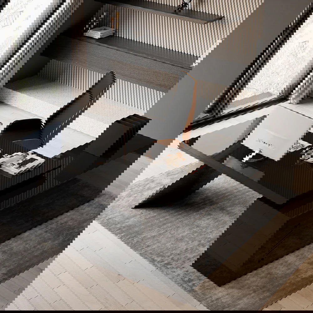 1800mm Modern Black L-Shape Executive Desk Drawers & Cabinet Large Office Desk Left Hand - 