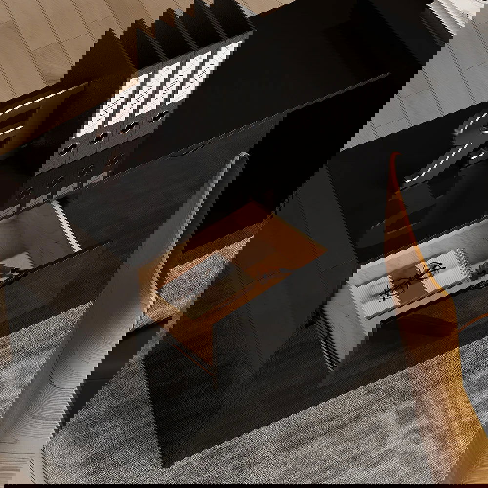 1800mm Modern Black L-Shape Executive Desk Drawers & Cabinet Large Office Desk Left Hand - 