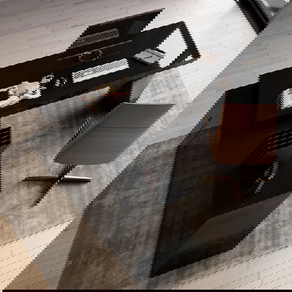 1800mm Modern Black L-Shape Executive Desk Drawers & Cabinet Large Office Desk Left Hand - 