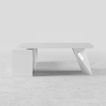 1800mm Modern White Writing Desk with Drawers & Cabinet L-Shap Computer Desk Left Hand - 