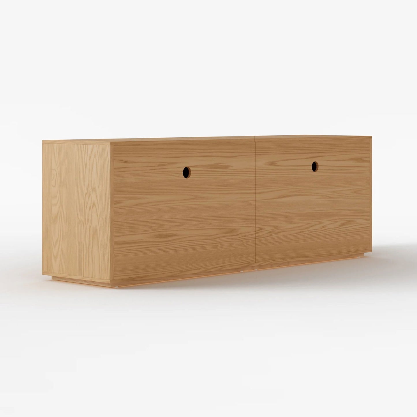 1800mm Natural Wood Tall TV Stand with Storage - 