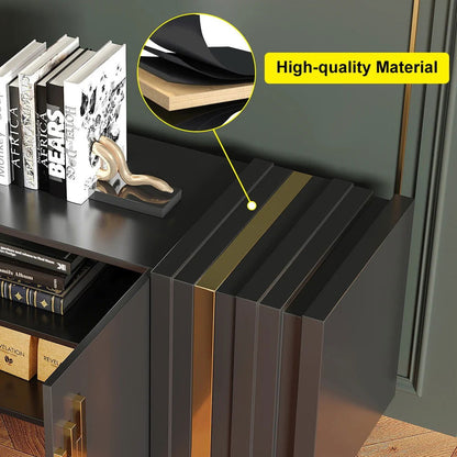 1800mm Natural Wood Tall TV Stand with Storage (Copy) - 