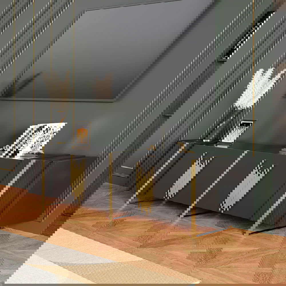 1800mm Natural Wood Tall TV Stand with Storage (Copy) - Homary