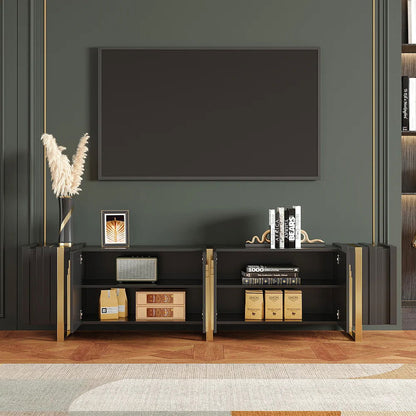 1800mm Natural Wood Tall TV Stand with Storage (Copy) - Homary