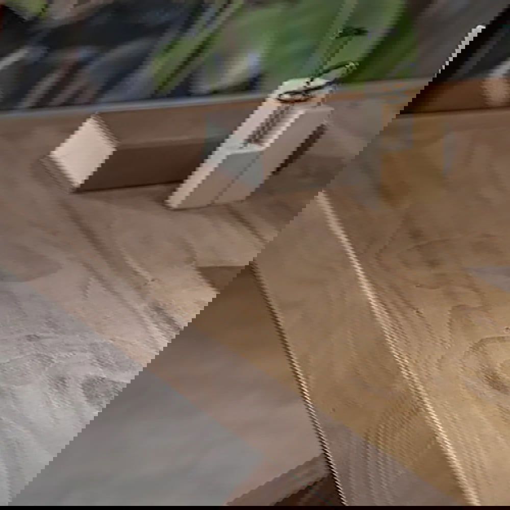 1800mm Rustic Farmhouse Computer Desk in Natural with Trestle Base Wooden Office Desk - 