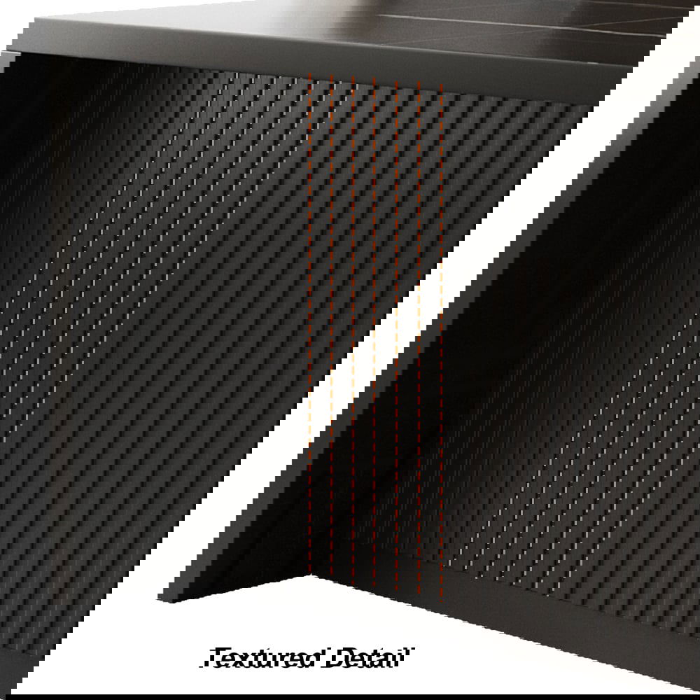 1830mm Large Black Kitchen Island with Storage Cabinet Marble Veneered Top - 