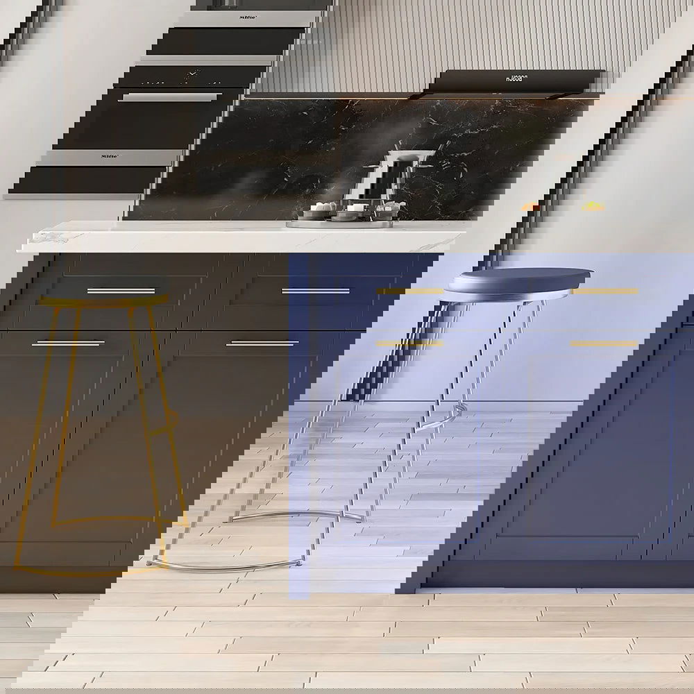 1830mm Large Blue Kitchen Island with Storage Modern Kitchen Cabinet - 