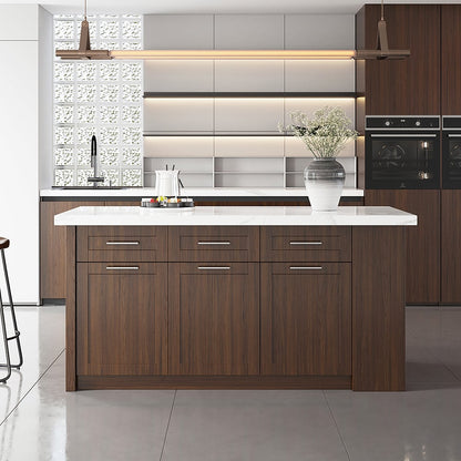 1830mm Large Walnut Kitchen Island with Storage Modern Kitchen Cabinet - Approved By Design