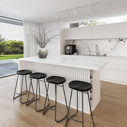 1830mm Large White Kitchen Island with Storage Kitchen Cabinet Marble Veneered Top - 