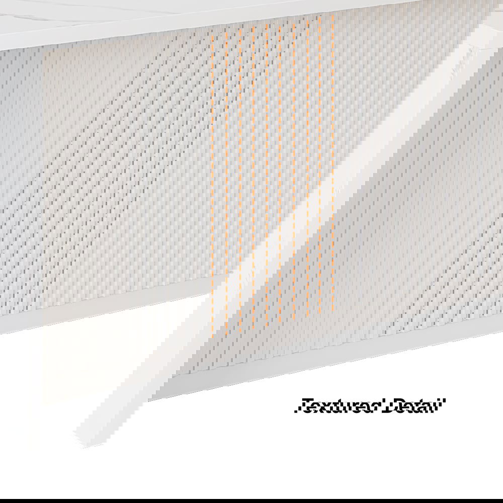 1830mm Large White Kitchen Island with Storage Kitchen Cabinet Marble Veneered Top - 