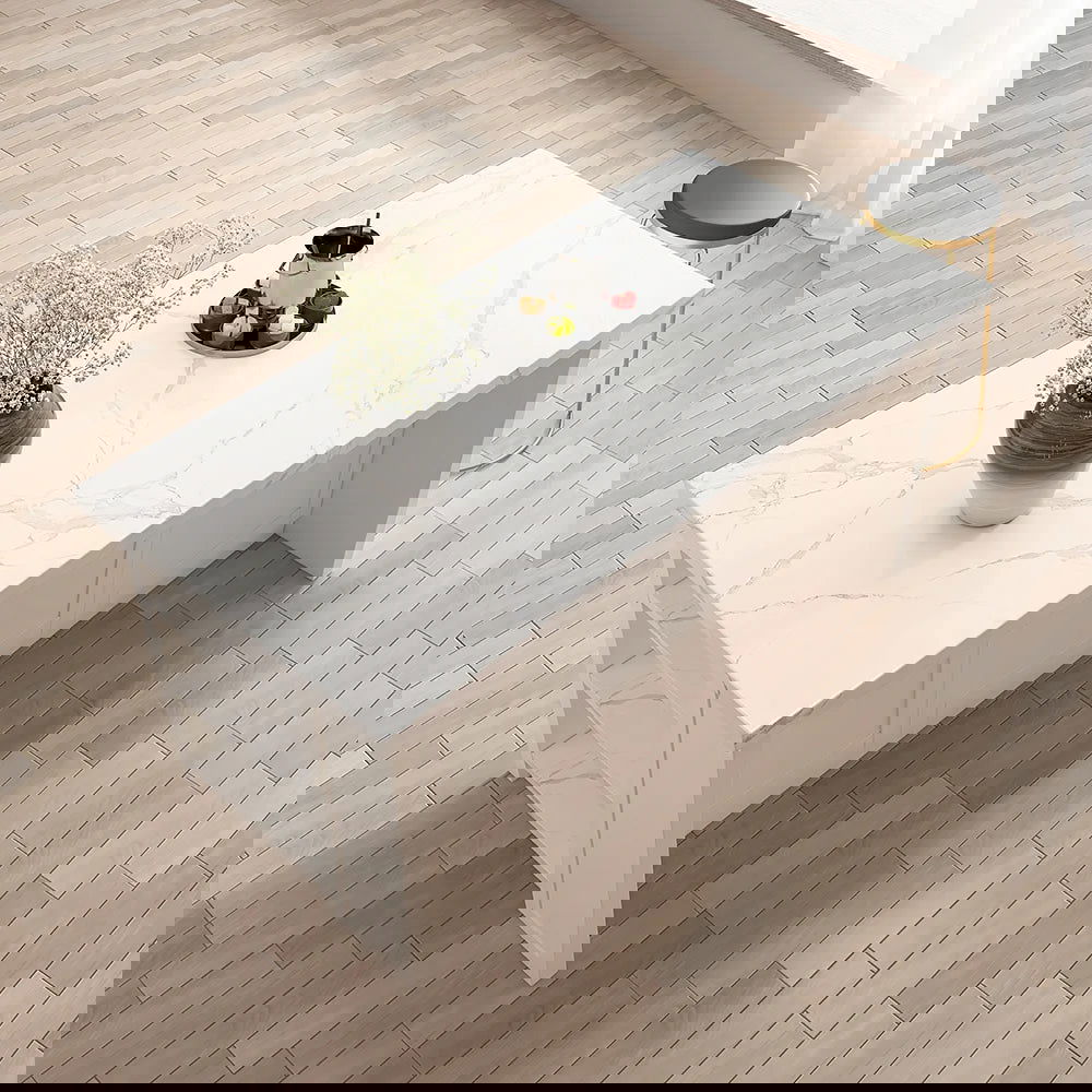 1830mm Large White Kitchen Island with Storage Modern Kitchen Cabinet - 