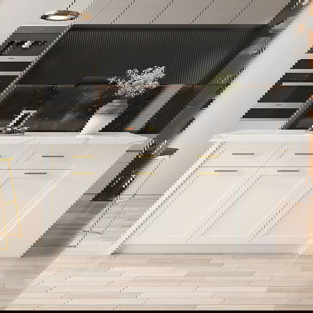 1830mm Large White Kitchen Island with Storage Modern Kitchen Cabinet - 