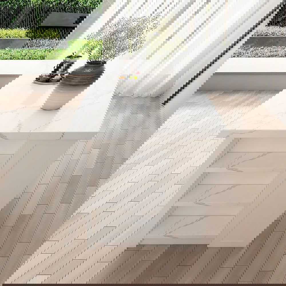 1830mm Large White Kitchen Island with Storage Modern Kitchen Cabinet - 