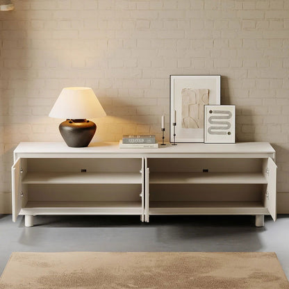 1830mm Modern White Rectangle Tall TV Stand with Storage for 1650 to 1900mm TV - 