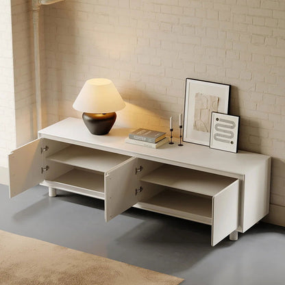 1830mm Modern White Rectangle Tall TV Stand with Storage for 1650 to 1900mm TV - 