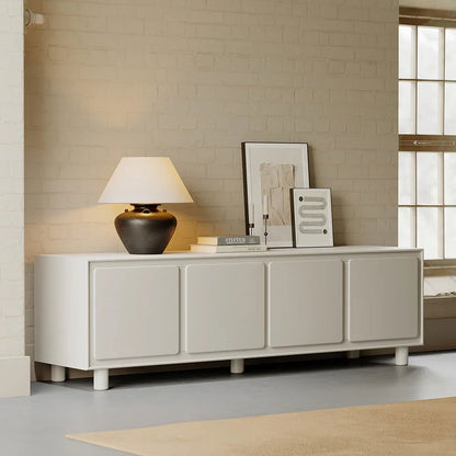 1830mm Modern White Rectangle Tall TV Stand with Storage for 1650 to 1900mm TV - 