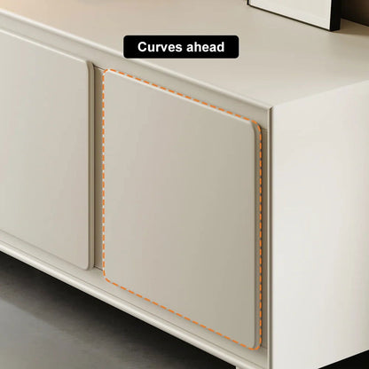 1830mm Modern White Rectangle Tall TV Stand with Storage for 1650 to 1900mm TV - 