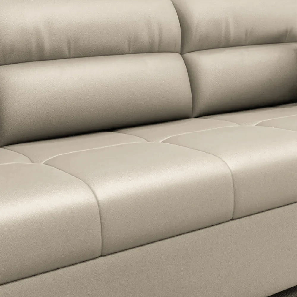 1880mm Beige Full Sleeper Convertible Sofa with Storage & Pockets Sofa Bed - 
