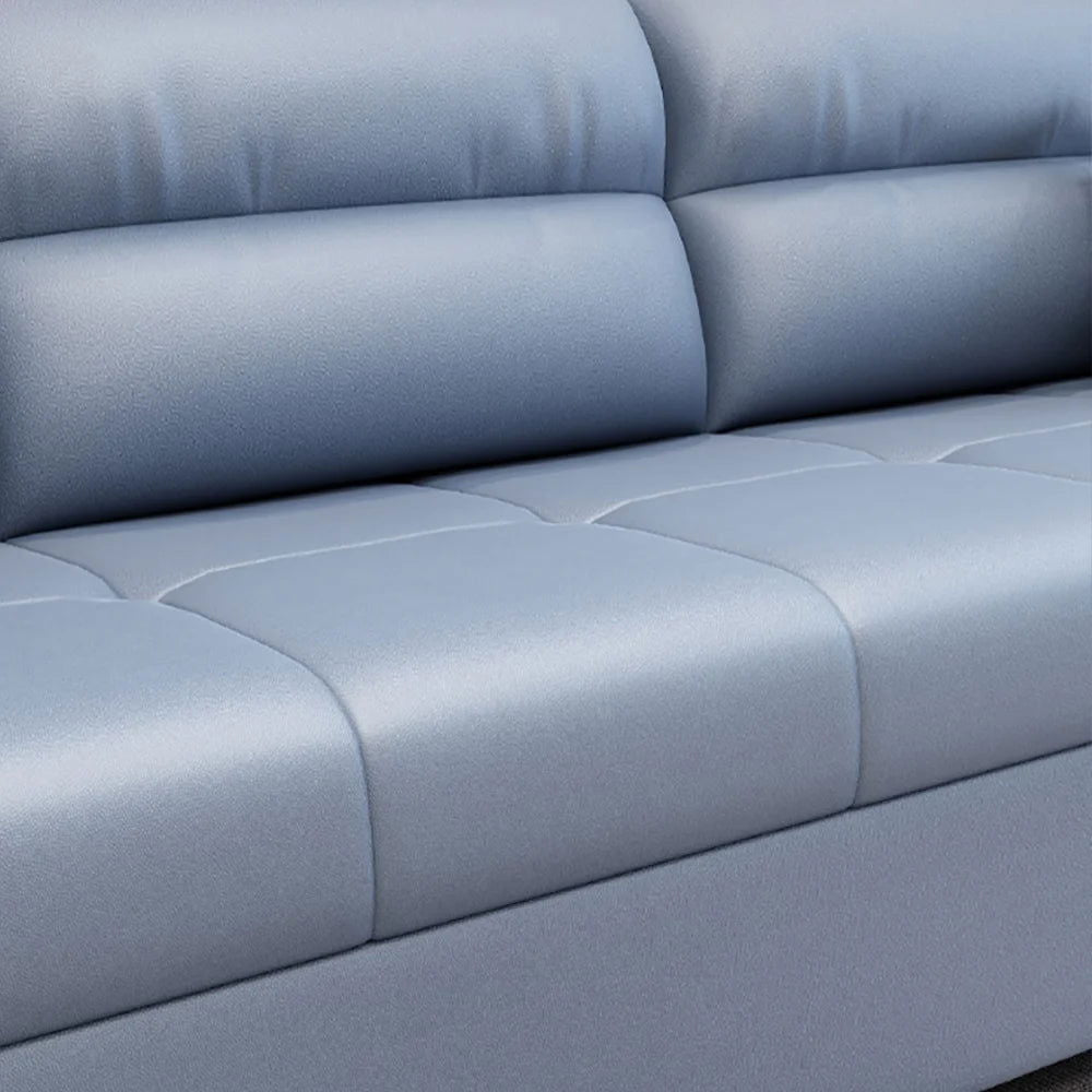 1880mm Blue Full Sleeper Convertible Sofa with Storage & Pockets Sofa Bed - 