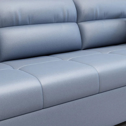 1880mm Blue Full Sleeper Convertible Sofa with Storage & Pockets Sofa Bed - 