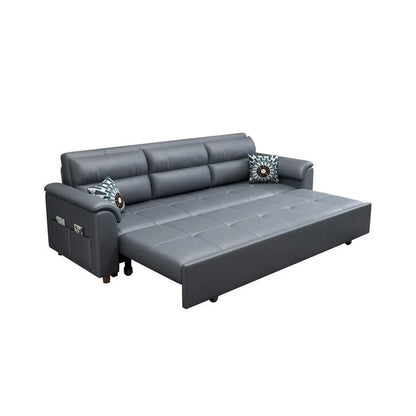 1880mm Deep Gray Full Sleeper Convertible Sofa with Storage & Pockets Sofa Bed - 