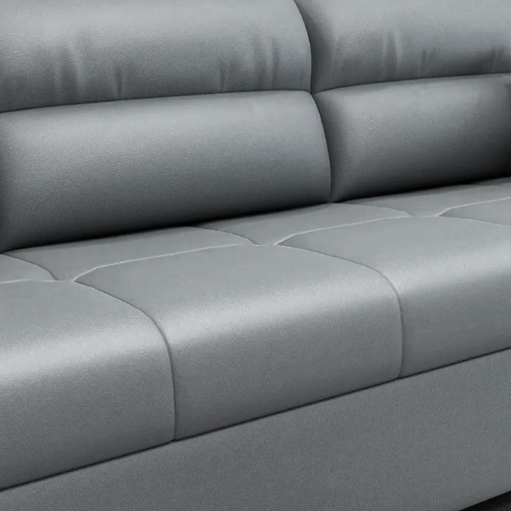 1880mm Light Gray Full Sleeper Convertible Sofa with Storage & Pockets Sofa Bed - 
