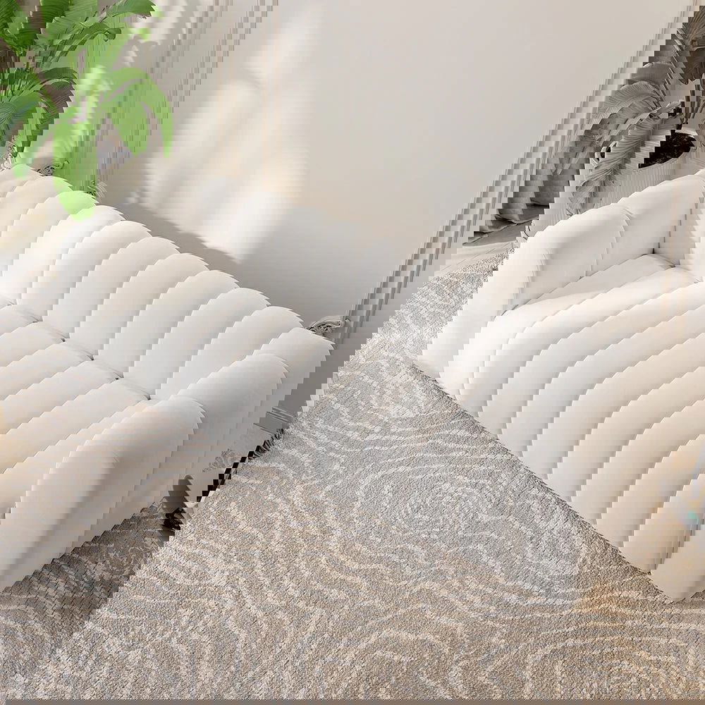 2230mm Modern Velvet Upholstered Sofa 3-Seater Sofa Luxury Sofa Solid Wood Frame - 