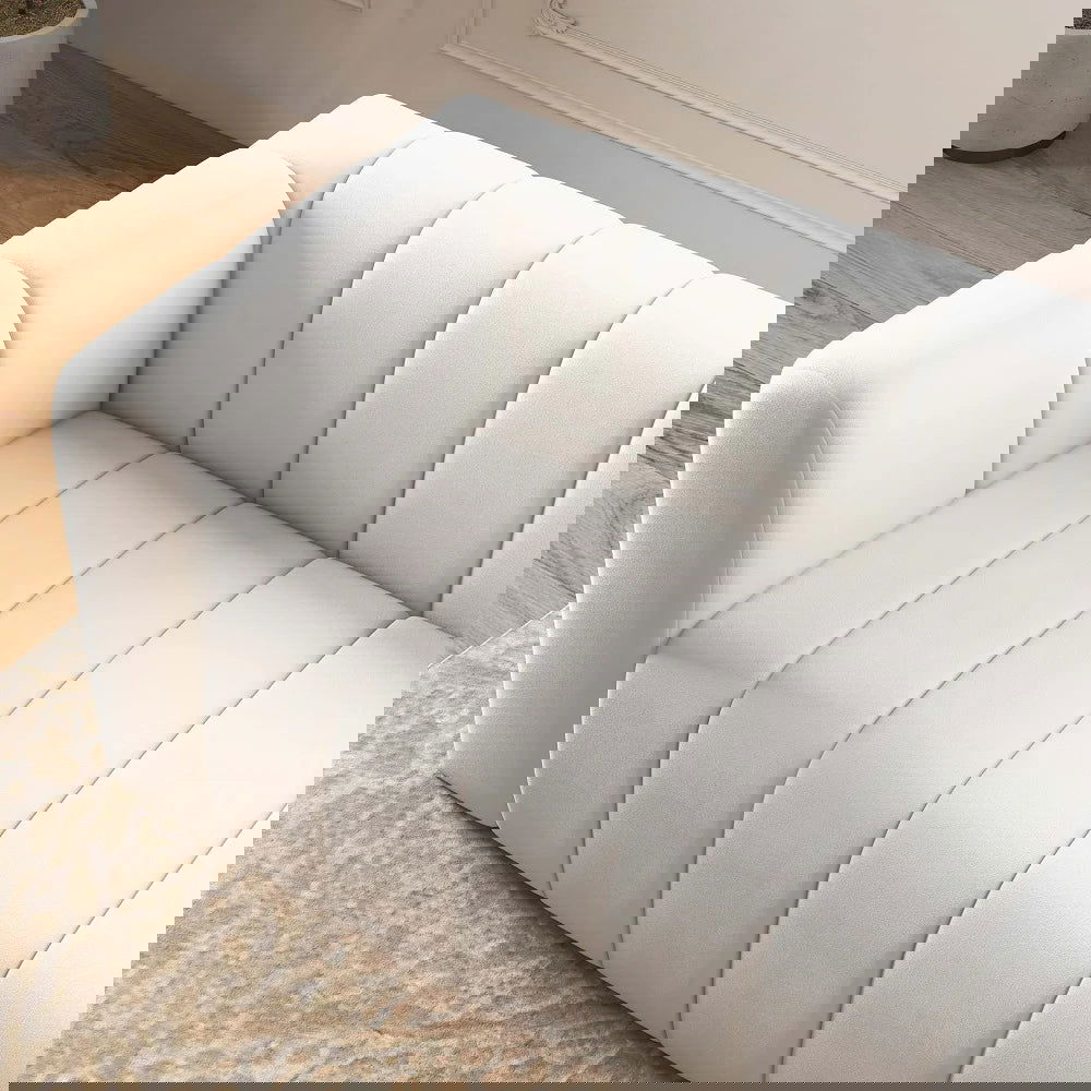 2230mm Modern Velvet Upholstered Sofa 3-Seater Sofa Luxury Sofa Solid Wood Frame - 