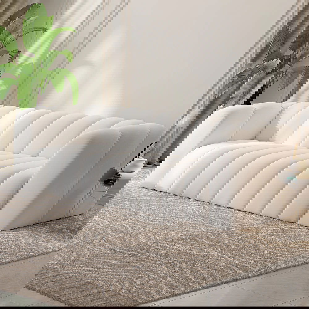 2230mm Modern Velvet Upholstered Sofa 3-Seater Sofa Luxury Sofa Solid Wood Frame - 