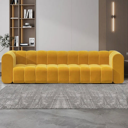 2230mm Modern Velvet Upholstered Sofa 3-Seater Sofa Luxury Sofa Solid Wood Frame - 