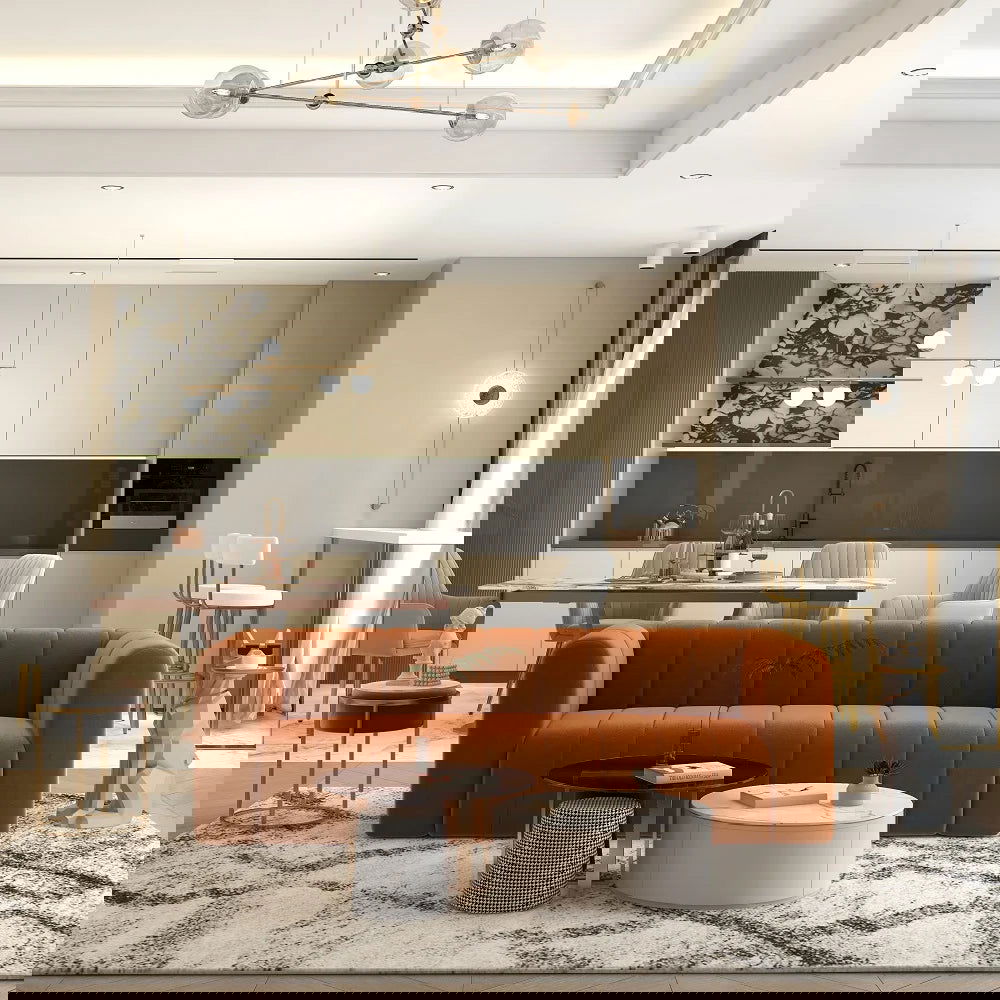 2230mm Modern Velvet Upholstered Sofa 3-Seater Sofa Luxury Sofa Solid Wood Frame - 