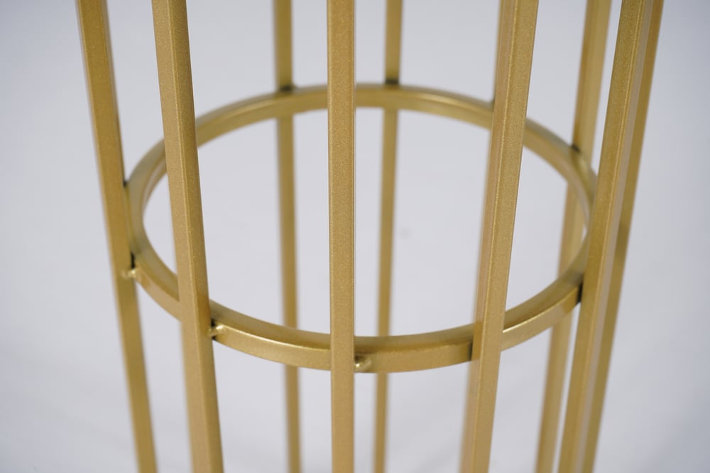 23.6" Gold Plant Pot Indoor Modern Metal Planter with Gold Stand for Living Room - 