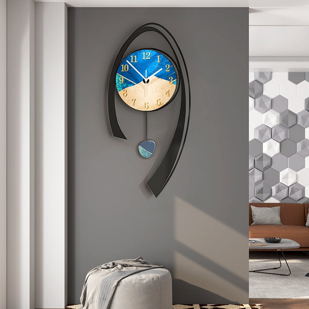 24.8" Multi-Color Modern Acrylic Wall Clock Decor Home Hanging Art Living Room Bedroom - 