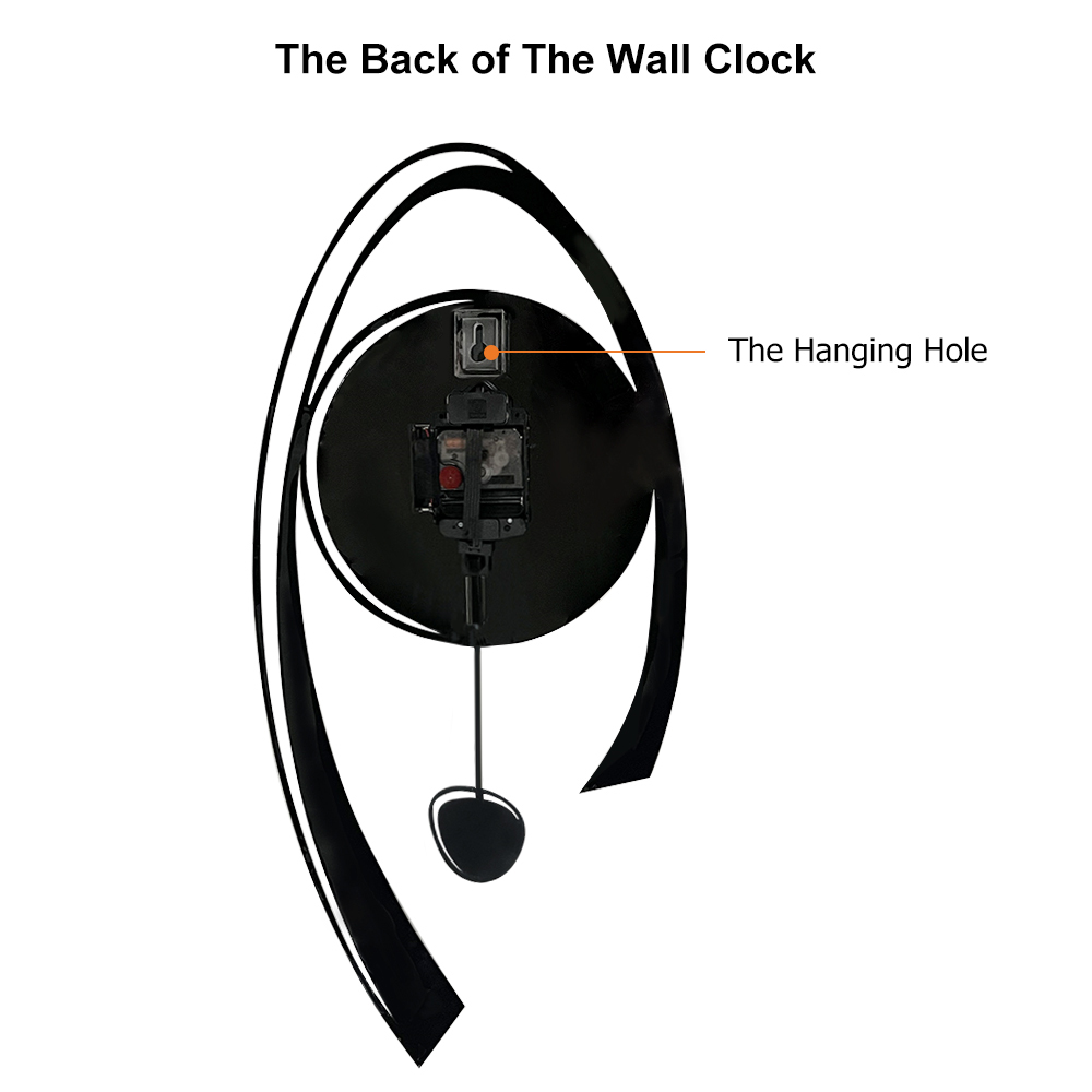 24.8" Multi-Color Modern Acrylic Wall Clock Decor Home Hanging Art Living Room Bedroom - Homary