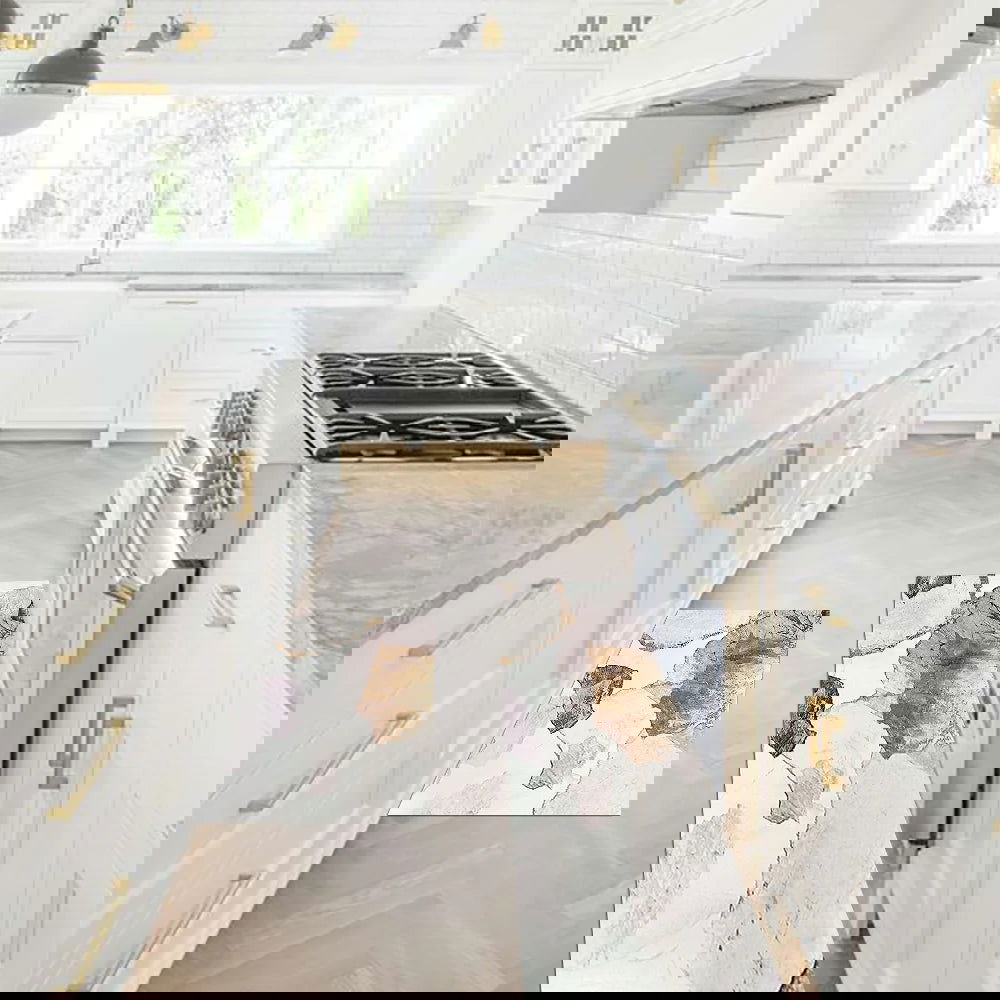 2 Pieces Modern Gold Kitchen Runner Mats Non-slip Abstract Kitchen Mat Set - 