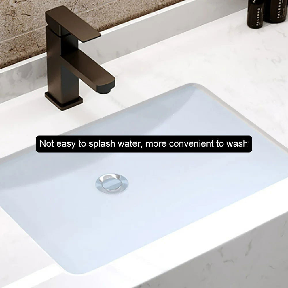 40" Floating Bathroom Vanity Set with Ceramic Sink 2 Drawers & Open Shelves in Black - 