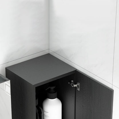 Modern Bathroom Cabinet with Drawers Wall Mounted Bathroom Cabinet with Doors with Shelf- Black