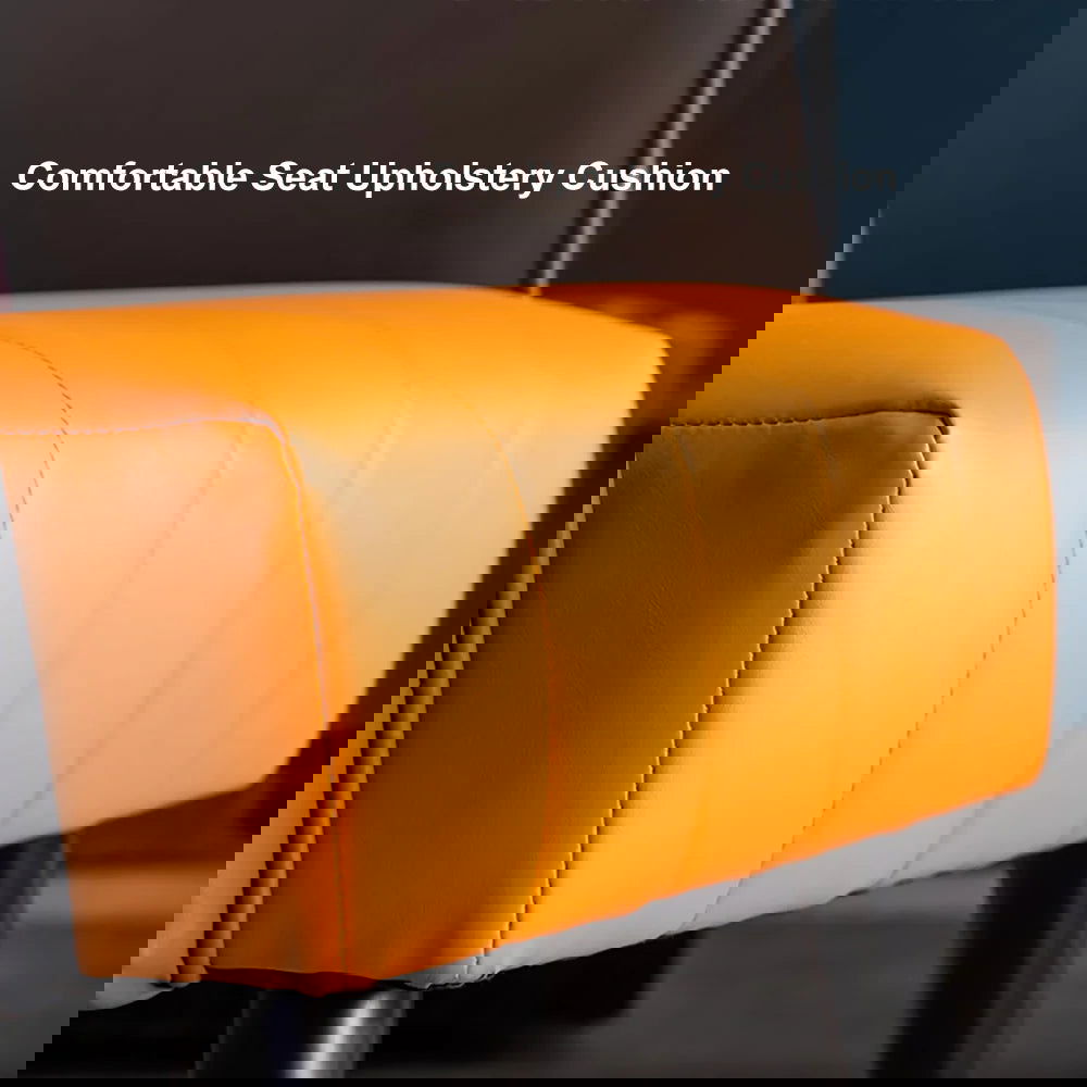 660mm Modern Grey Accent Chair Microfiber Leather Slipper Chair Living Room - 