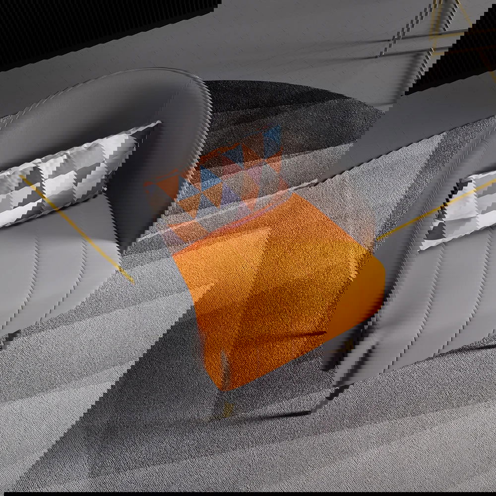 660mm Modern Grey Accent Chair Microfiber Leather Slipper Chair Living Room - 