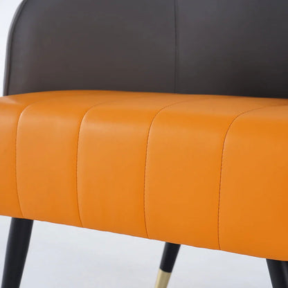 660mm Modern Grey Accent Chair Microfiber Leather Slipper Chair Living Room - 