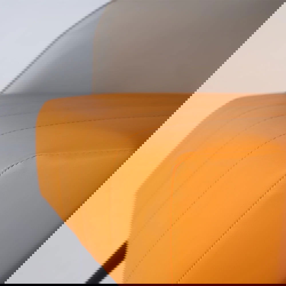 660mm Modern White Living Room Accent Chair Microfiber Leather Slipper Chair - 