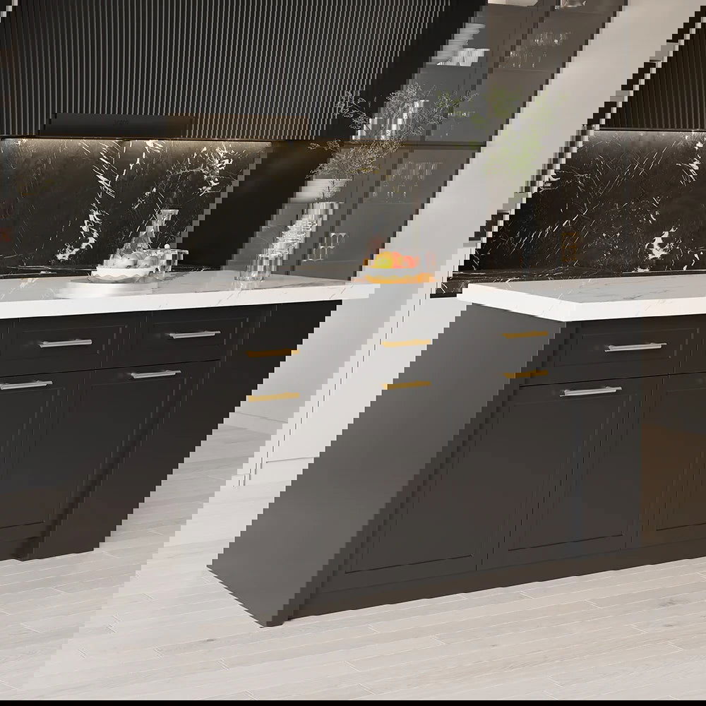 72" Kitchen Islands Black Modern with Storage Kitchen Cabinet - 