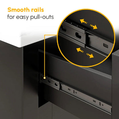 72" Kitchen Islands Black Modern with Storage Kitchen Cabinet - 