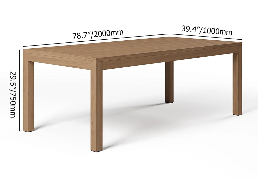 7 Pieces Outdoor Dining Set For 6 with Rectangle Table & Rope Woven Armchair in Natural - 