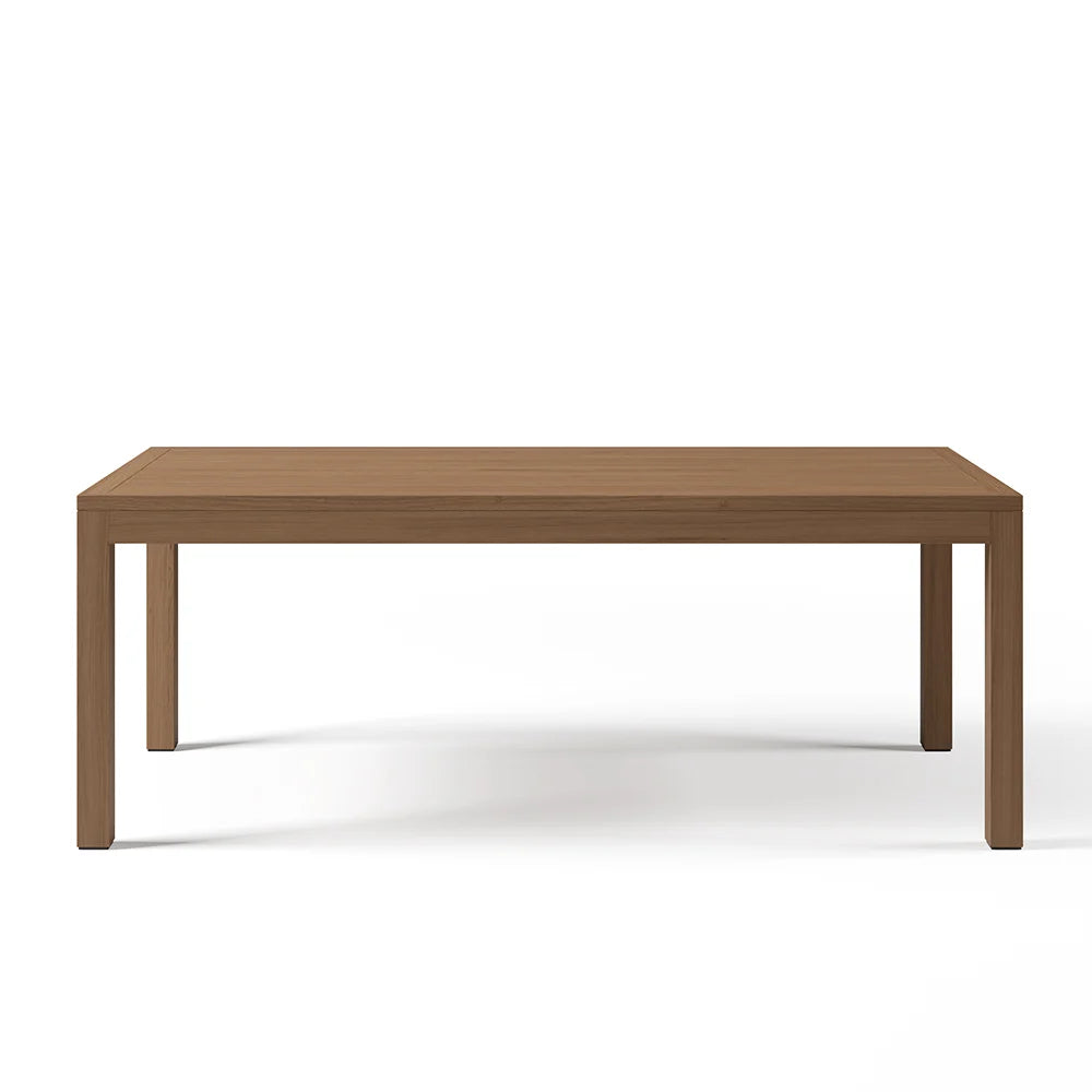 7 Pieces Outdoor Dining Set For 6 with Rectangle Table & Rope Woven Armchair in Natural - 