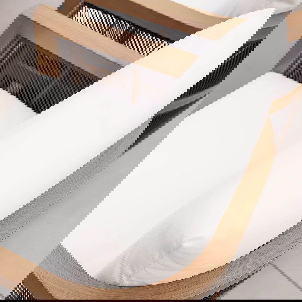 7 Pieces Outdoor Dining Set For 6 with Rectangle Table & Rope Woven Armchair in Natural - 