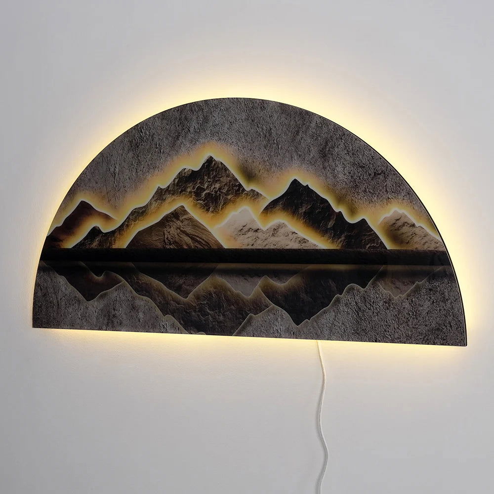 800mm Modern Abstract LED Lighting Wall Decorative Painting Living Room Decorative - 